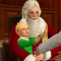 Père Noël et bambin qui pleure
