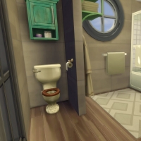 maison rose salle de bain étage 2