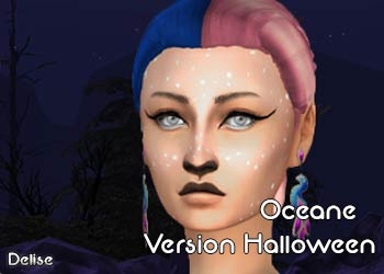 La version Halloween de la coiffure Oceane, en mode bicolore !