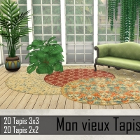 Tapis 2x et 3x3 beige/rouille