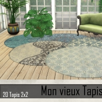 Tapis 2x2 Melange bleu