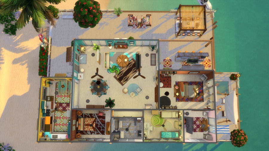 Sims 4 Iles Paradisiaques Paradise Island Construction Maison Building