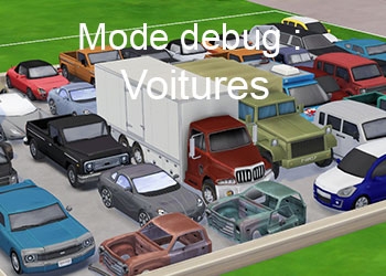 Les voitures du mode debug