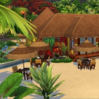 Restaurant de Sulani - l'arrire du terrain