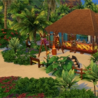 Restaurant de Sulani - le terrain vu de côté