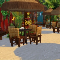 Restaurant de Sulani - les tables de la terrasse arrière