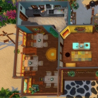 Restaurant de Sulani - vue aérienne de l'intérieur du restaurant
