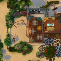 Restaurant de Sulani - vue aérienne du terrain