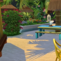 Restaurant de Sulani - vue sur des tables côté bar