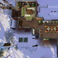 Chalet de Noël - vue aérienne du rez-de-chaussée