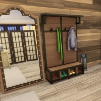 10  sims 4 chalet chaleureux entrée