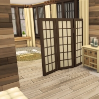 13 sims 4 chalet chaleureux entrée