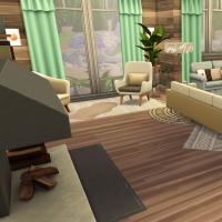 14  sims 4 chalet chaleureux salon