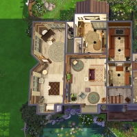 39 sims 4 chalet chaleureux plan rez de chaussée