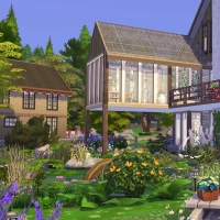 4 sims 4 chalet chaleureux extÃ©rieur