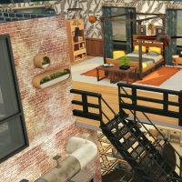 15 brick loft industriel étage