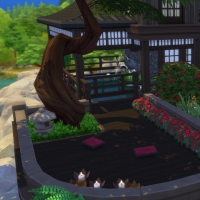 Zou onsen - la terrasse mÃ©ditation et la piscine